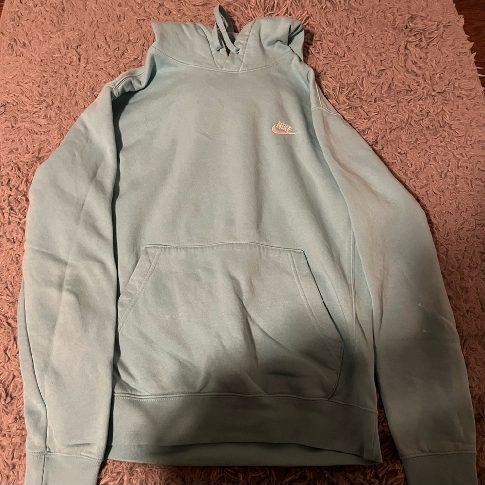 light blue nike hoodie